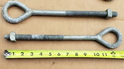 Qty Of 2 Eye Bolts With Nuts Galvanized 5/8  X 10  (13 L) New And Unused 🔩 12 • $19.99