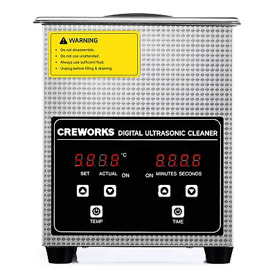 CREWORKS 2L Ultrasonic Cleaner Cleaning Equipment Industry Heated W/ Heater • $49.99