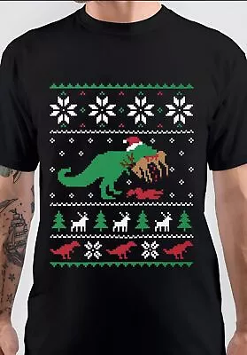 NWT Dinosaur Ugly Christmas Sweater EVent Unisex T-Shirt • £23.16