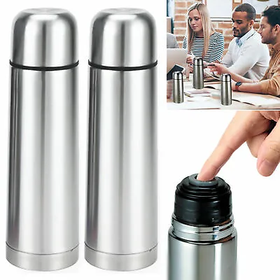 $24.99 • Buy 2 Stainless Steel Vacuum Flask Bottle Thermos Hot Cold Tea Coffee Insulated 17oz