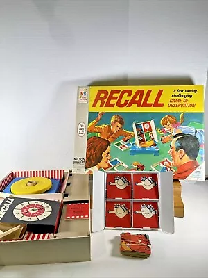 Vintage 1968 RECALL Board Game Of Observation Milton Bradley READ • $30.02