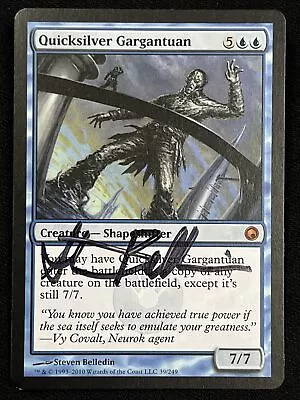 MTG Quicksilver Gargantuan-Artist Signed - Scars Of Mirrodin Magic Card 39 • $0.99