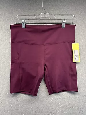All In Motion Womens Athletic Shorts Size Large Plum Purple Stretch NWT • $11.70
