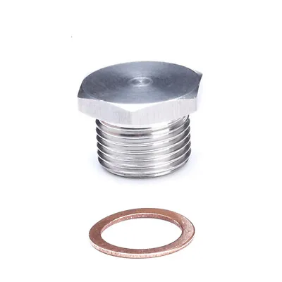 M18*1.5 Thread Silver 304 Stainless Steel O2 Oxygen Sensor Plug Bung Bolt Stub. • $8.79