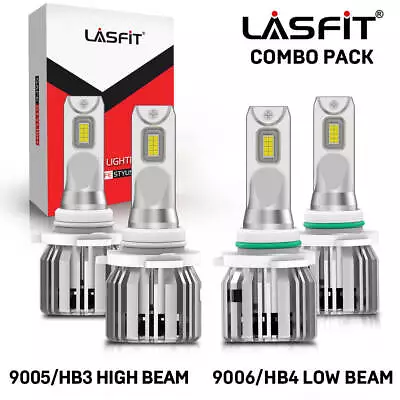 $69.99 • Buy 4pcs 9005/HB3 9006/HB4 Combo LED Headlight Bulbs Hi Low Beam White LCplus Bulb