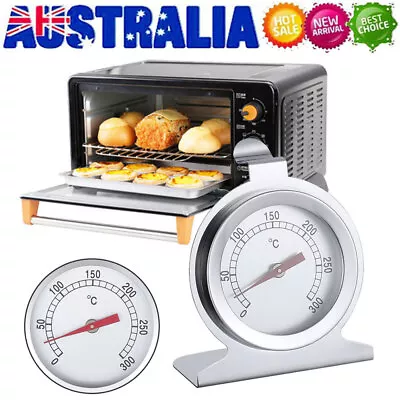 Stainless Steel Oven Thermometer Large Dial Kitchen Food Temperature Gauges AU • $10.62