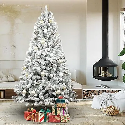8FT Artificial Christmas Tree(Snow Flocked) • $99.99