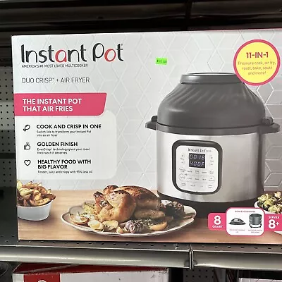 NEW Instant Pot DUO CRISP + AIR FRYER 8 Quart  Retails $199.99 • $85