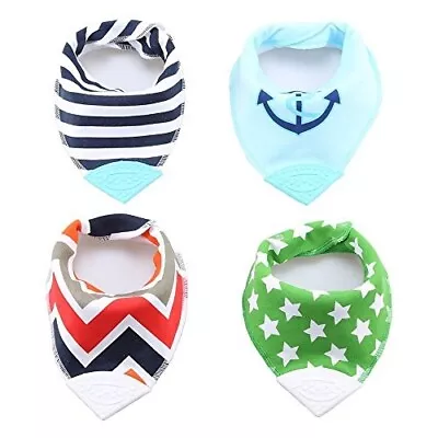 Baby Bibs -Teething-Weaning-Organic Cotton-Girls-Boys- • £11.99