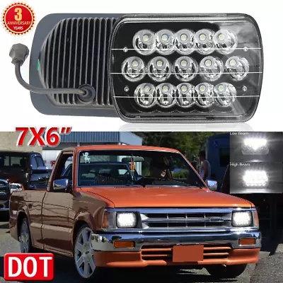 For Mazda B2200 B2600 Truck 1984-1993 7x6  LED Headlight Hi/Lo Beam DOT Black  • $28.16