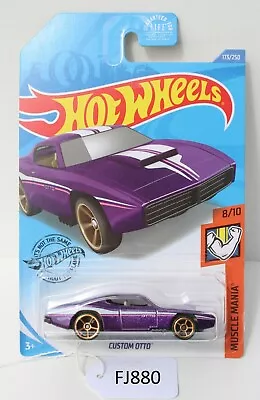 Hot Wheels Muscle Mania Custom OTTO Purple 8/10 US Card FNQHotwheels FJ880 • $5.27