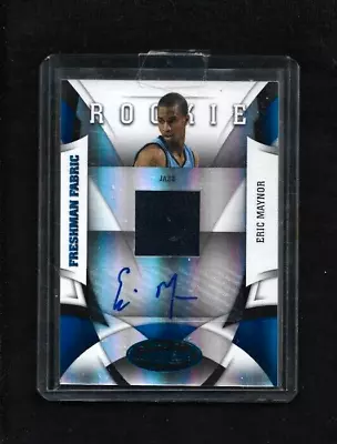 Eric Maynor Certified FRESHMAN FABRIC Jersey Auto Rookie RC #/50 Jazz VCU RAMS • $25