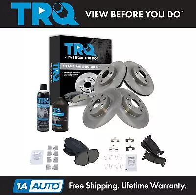 TRQ Front & Rear Ceramic Brake Pad & Rotor Kit W/Chemicals For Mazda Miata • $164.95