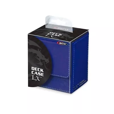 BCW Blue Deck Case LX Gaming Card Leatherette Magic The Gathering Storage Box • $11.29