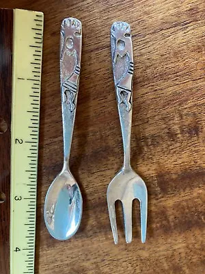 Sterling Fork And Spoon W/ Kokopelli Image • $70