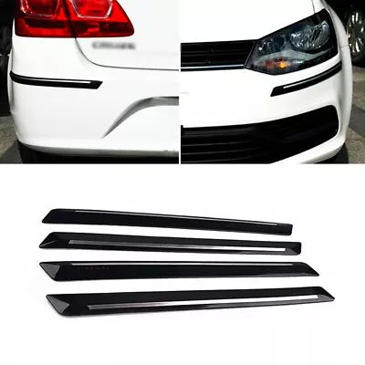 4x Rubber Car Front & Rear Bumper Protector Guard Strips Universal Anti-Scratch • $17.60