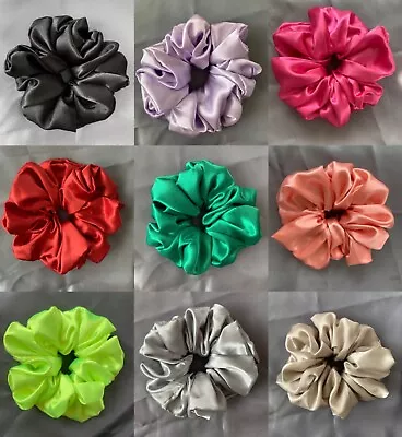£3.99 • Buy Handmade Scrunchies Silk Satin/Polycotton/Organza Hair Tie Accessories Gifts Uk