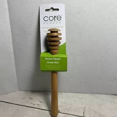 Honey Dipper -100% Organic Grown Core Bamboo Dip Server New 6” • $8.99