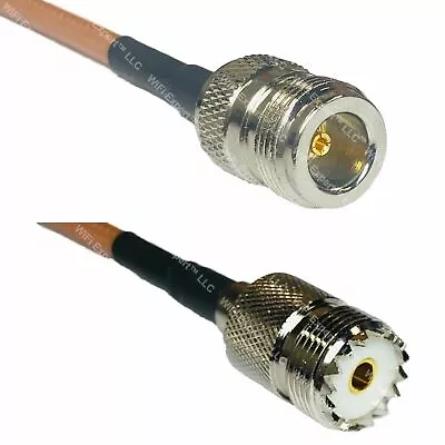 6 -10' RG400 N Female To UHF Female SO-239 Silver Coated RF Cable • $12.97