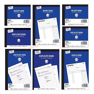 Invoice Duplicate Receipt Book Numbered Pages With Carbon Sheets Or NCR • £2.49