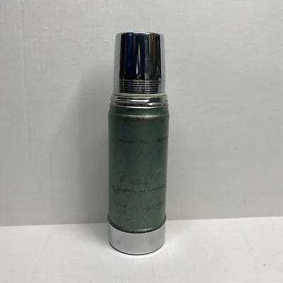 Vintage ALADDIN STANLEY Vacuum Green Coffee Thermos Bottle A-943C Pint USA • $28.99
