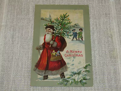 Antique Santa Claus *Red Coat/ Old World Santa* 1909 Postcard! • $6.50