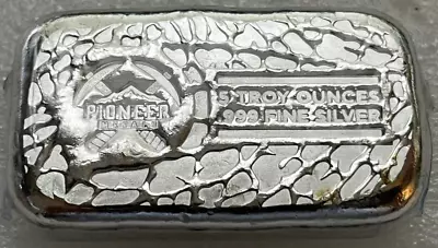 5 Ozt .999 Fine Silver Pioneer Metals Bar Poured Loaf Style! Stack Silver! • £144.90