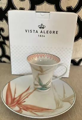 Vista Alegre Fiji Dessert Plate & Coffee Mug Portugal 1824 NEW WITH TAGS In Box • $35