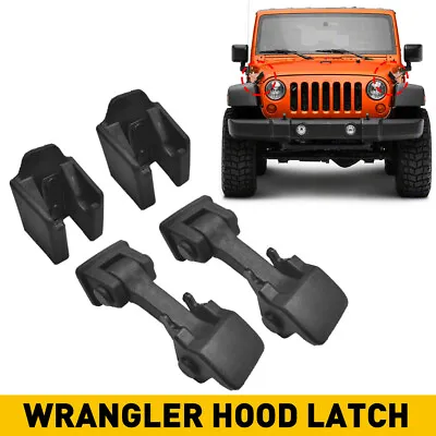 Front Locking Latch Catch Hood Hood Kit 2pcs Lock For Jeep JK Wrangler 2007-2018 • $18.99