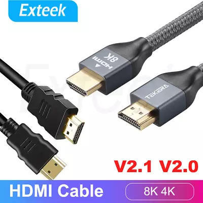 Premium HDMI Cable V2.1 V2.0 8K 4K Ultra HD XBOX PS4 PS5 TV High Speed HEC ARC • $33.95