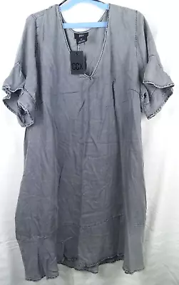 CCX By CITY CHIC Size XL New With Tags GREY Denim Dress PLUS New • $35.10