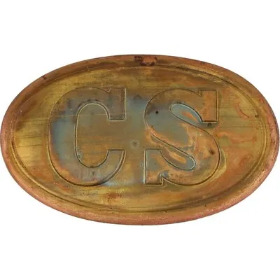 Brass Cs Csa Civil War Confederate States Army Military Nos Vintage Belt Buckle • $55