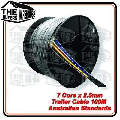 7 Core 100 Metre Automotive Cable Wire Car Truck Trailer Caravan 2.5mm ADR  • $179