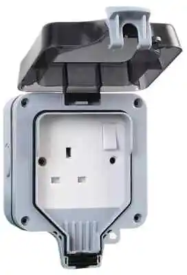 £10.99 • Buy High Quality Weatherproof Outdoor Garden 13A 1 Gang Switched Plug Double Socket
