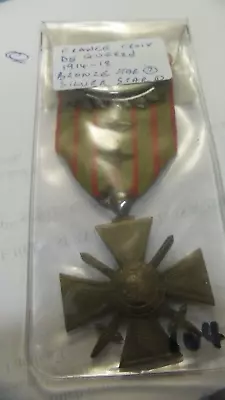Medals  France  Croix De Guerre   1914-18 Oak Leaf 3 Stars  Citations 104 • £39.99
