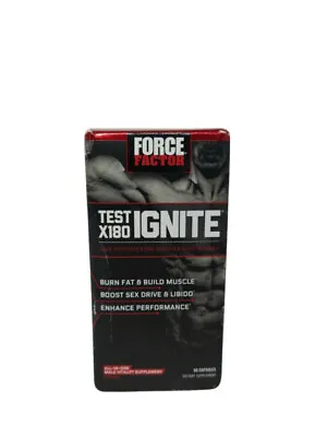 $18.99 • Buy Force Factor Test X180 Ignite - 60 Capsules - New In Box Exp 2025 FAST SHIPPING