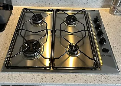 Indesit PAA 642 IX/I WE 58cm Four Burner Gas Hob - Stainless Steel • £95