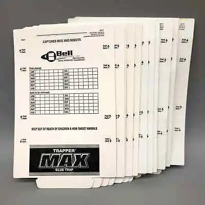 12 Pack Trapper Max Mouse Insect Glue Sticky Board Trap Spider Non Toxic • $11.97