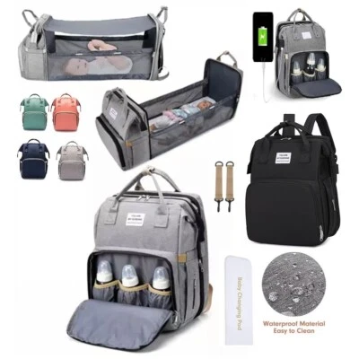 £15.99 • Buy Baby Diaper Nappy Changing Backpack Set Mummy Large Multi-Function Travel Bag