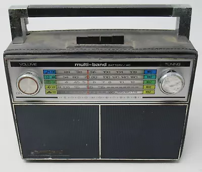 Vintage 1960's York Radio Am/fm/vhf/sw Multiband Radio Be-125 Leather/pl. Ac/dc • $42.99