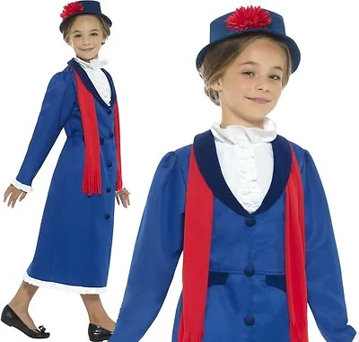£21.99 • Buy Childrens Girls Victorian Nanny Fancy Dress Costume Childs Book Day Outfit