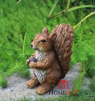 Garden Ornaments Red Squirrel  Indoor And Outdoor Sculpture Fairy Gardens • £10.95