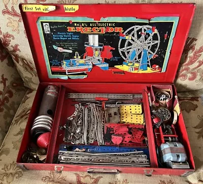 Vintage AC Gilbert Erector Set No. 8 1/2 Like Meccano 1940 Building Set • £119