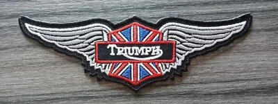 TRIUMPH Racing Motorcycles BigBike Wings Embroidered Patch Iron Sew On Est 5  • $14.99