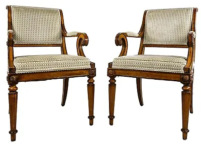 Pair Of Councill Hollywood Regency Style Chairs With Velvet Fabric • $1399