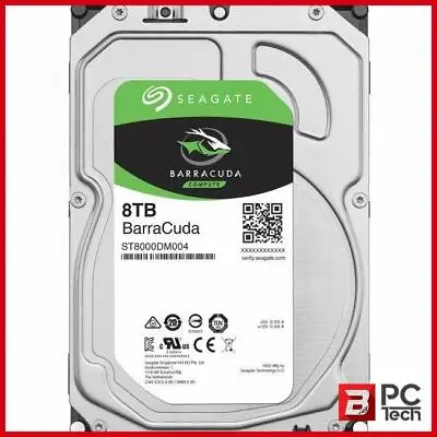 Seagate ST8000DM004 8TB BarraCuda 3.5  SATA3 Desktop Hard Drive • $269