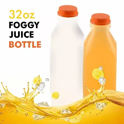 32oz Empty Plastic Juice Bottles With Tamper Evident Caps Freezer Safe 10 Pcs • £26.94