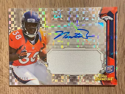 2013 Topps Finest Jersey Auto Xfractor Montee Ball /15 • $14.99