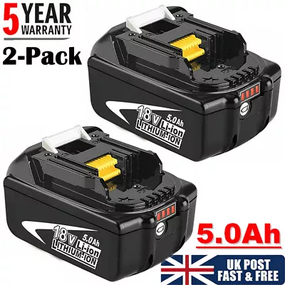 £35.89 • Buy For Makita BL1850B-2 18V LXT Li-Ion 5.0Ah 18 Volt Battery 2 Pack BL1860 BL1830B