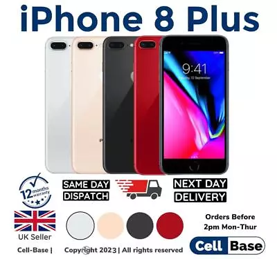 NEW Apple IPhone 8 Plus 64GB 256GB All Colours Unlocked Smartphone Re-SEALED BOX • £159.99